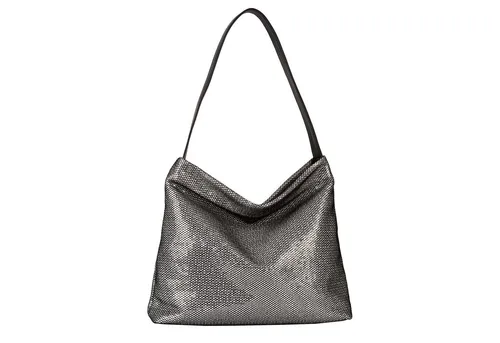 TOM TAILOR Denim Amra Damen Hobo Bag - Glänzende Schultertasche - Damen-Schultertaschen, moderne Hobo Bag aus Glitzermaterial, ideal für jeden Look, Maße: 33x8x31 cm.