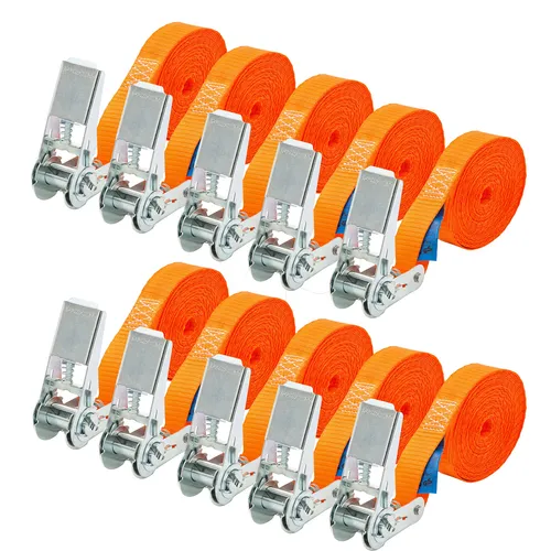 Spanngurte Hartgurt Zurrgurte 10 Stück 800kg 6m einteilig Ratschengurte Zurrgurt