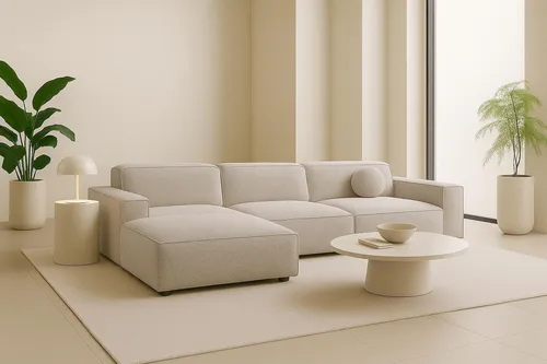 Kaiser Möbel Ecksofa Cursal L-Form - Creme, Links - Modulares Ecksofa Cursal in elegantem Design, bietet Komfort und Anpassungsfähigkeit. Mit weicher Polsterung und breiten Armlehnen für entspannte Stunden – ideal für jedes Wohnzimmer.