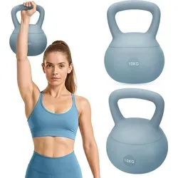 Gymtek® Weiche Kettlebell Hantel 10kg in blau von Gymtek