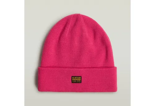 G-STAR Beanie Effo Long Beanie mit Aufnäher vorn in pink von G-STAR