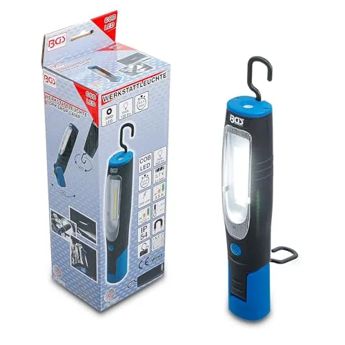 LED-Werkstattleuchte mit Akku - BGS - Taschenlampen mit leistungsstarker LED-Technologie, kabellos und ideal für Werkstätten oder unterwegs.