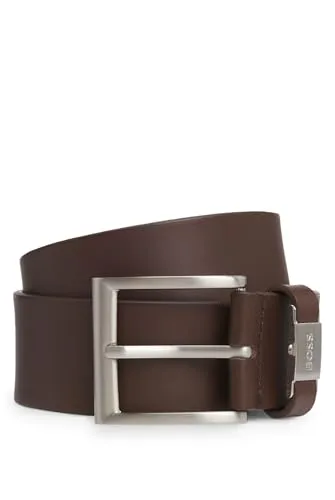 BOSS Herren Connio Gürtel, Dark Brown 202, 95 EU - Herren-Gürtel mit hochwertiger Verarbeitung, ideal für stilvolle Outfits und besondere Anlässe.