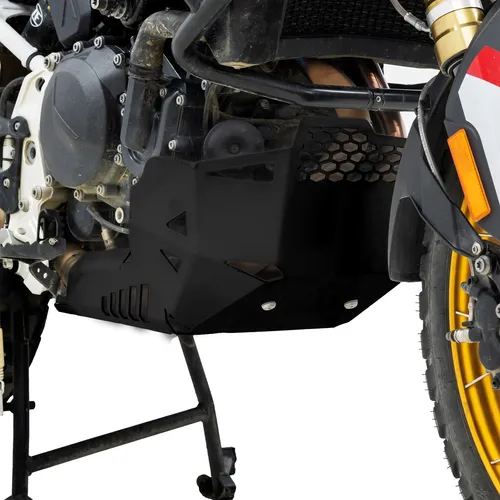 ZIEGER Motorschutz für BMW F 900 GS - Schwarz - Robuster Motorschutz aus 3mm starkem Aluminium, schützt vor Steinschlägen und Kollisionen. Einfache Montage an Originalpunkten, kein Eintrag nötig. Ideal für den täglichen Einsatz.