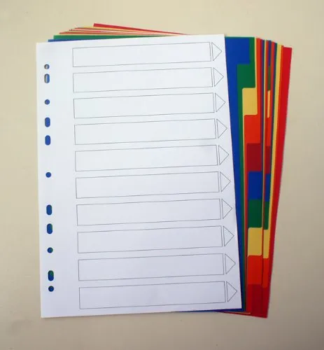 United® Office Universalregister 2 x 10 Blanko Tabellenblätter DIN A4 Bunt