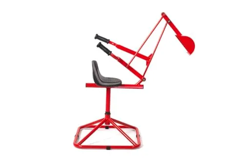 SportFit Standbagger für Kinder, Rot, 100 x 47 x 83 cm, Drehbar, Sitzhöhe 44 cm