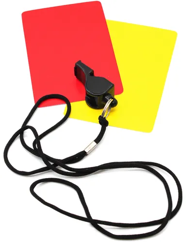 Trainer-​ oder Schiedsrichter-​Set, 3-​teilig, mit Pfeife & 2 Karten