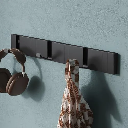 Mai & Mai Wandgarderobe mit klappbaren Haken in schwarz von Mai & Mai