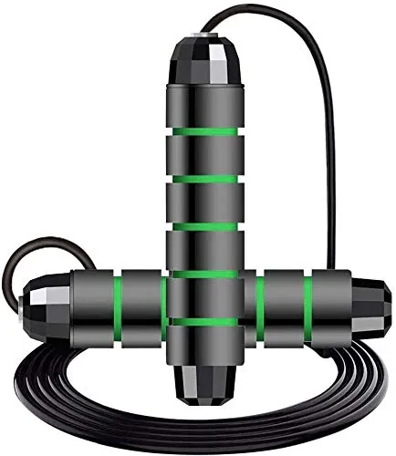 Tradista Springseil, Speed Rope Springseil Erwachsene mit Gut Qualitativen Kugellagern, Länge Einstellbar - Green