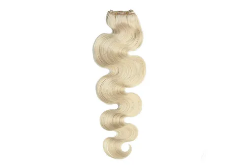 hair2heart Echthaar-Extension Gewellte Echthaartresse #10/1 Hell-Lichtblond Asch 70cm