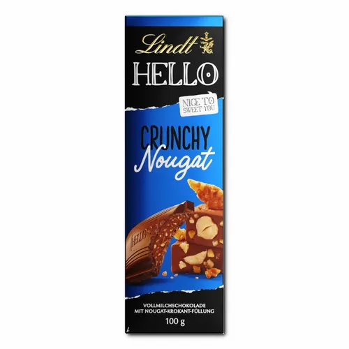  Lindt Hello Nougat Crunch, Schokolade, 100g Tafel 36,20€/1kg
