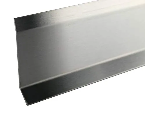 2,5 METER – Höhe: 80 mm FUCHS Sockelleiste Edelstahl V2A Gebürstet