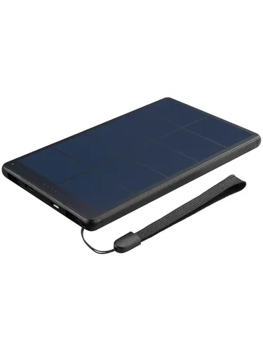 Urban Solar Powerbank 10000 - Schwarz, 10000 mAh - Powerbank mit effizientem Solarmodul, ideal für Outdoor-Aktivitäten. Lädt Ihr Smartphone bis zu 4 Mal und hat ein elegantes Metallgehäuse.