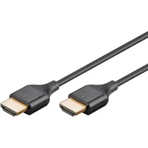 Goobay HDMI-Kabel Slim 75296 HDMI 2.0, vergoldete Stecker, 4K UHD bei 60 Hz, 10,2 Gbit/s, HDMI auf HDMI, 5m