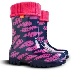 DEMAR Kinder TWISTER LUX Jungen Mädchen Thermostiefel Gummistiefel gefüttert Größe: 34/35, Herstellerfarbe: Herzen II - 34-35