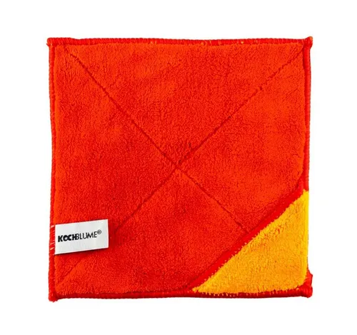 Kochblume Microfasertuch in rot 18x18cm
