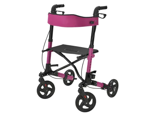 Juskys Rollator (lila) - Klappbarer Aluminium Rollator 