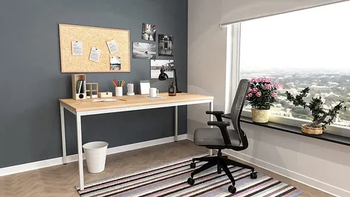 Mehrzwecktisch 140x80 cm Saphir Eiche Nachbildung / grau