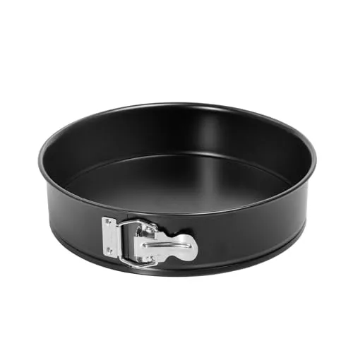 Original Kaiser Classic Springform 30 cm rund, Flachboden, runde Backform antihaftbeschichtet, Kuchenform auslaufsicher, schwarz