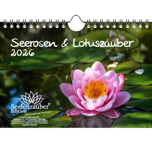 Seerosen und Lotuszauber DIN A5 Kalender für 2026 Blumen und Blüten - Seelenzauber