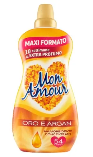Paglieri Mon Amour Ammorbidente Concentrato Oro e Argan Konzentrierter Flüssiger Weichspüler Gold und Argan 54 Wäschen 1350ml