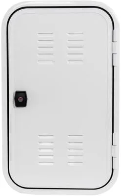 Produktbild Gasflaschen-Kofferklappe, Zadi/STS System, 500x400mm, Lüftungsschlitze, weiß