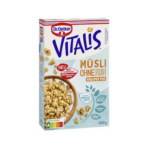 Dr. Oetker Vitalis ohne Zuckerzusatz Knusper Pur 420 g von Dr. Oetker