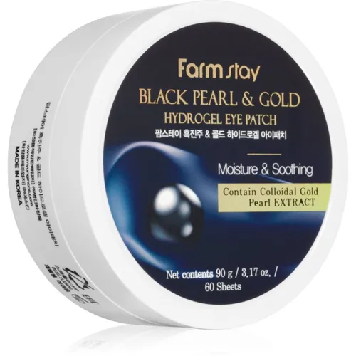 Farmstay Black Pearl & Gold feuchtigkeitsspendende Gel-Maske für den Augenbereich 60 St.