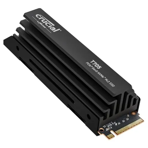 Crucial T705 SSD 2TB - M.2 2280 PCIe 5.0, blitzschnelle Lesegeschwindigkeit von 14500 MB/s und integrierter Kühlkörper für optimale Leistung
