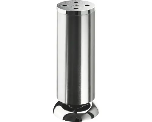 Möbelfuß Ø 50 mm, H 150-160, edelstahlfarbig