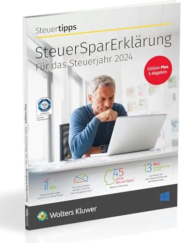 SteuerSparErklärung plus 2025 für Steuerjahr 2024 von Wolters Kluwer Steuertipps GmbH