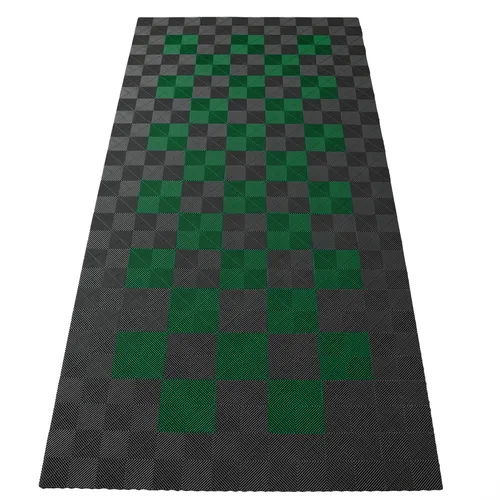 RAMROXX Performance Bodenfliesen Garagenboden 2,8mx5,6m Grau Grün Set2 - Hochwertige Kunststoffbodenfliesen für Garagen, robust und pflegeleicht. Ideal für den professionellen Einsatz und langlebigen Schutz Ihres Bodens.