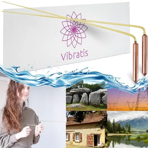 VIBRATIS Wünschelrute aus Messing und Kupfer – Hochwertige Wünschelrute für Energiearbeit und Radiästhesie
