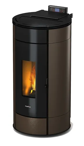 FreePoint Pelletofen Globe 10,5 kW schwarz-braun