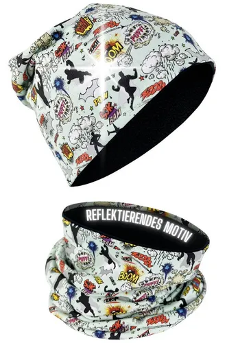 HECKBO 360° Reflektor Beanie & Loop Schal Set für Kinder von HECKBO