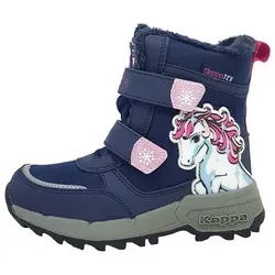 Kappa Winterstiefel Stiefel blau 35 EU - Wanderschuhe für Kinder, ideal für kalte Tage mit warmem Innenmaterial und praktischem Klettverschluss für einfaches An- und Ausziehen.