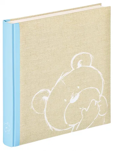 Walther Dreamtime blau 28x30,5 - 50 Seiten Baby Buch - Fotoalben & -boxen, hochwertiges Baby Buch mit 50 Seiten für wertvolle Erinnerungen in stilvollem Design.