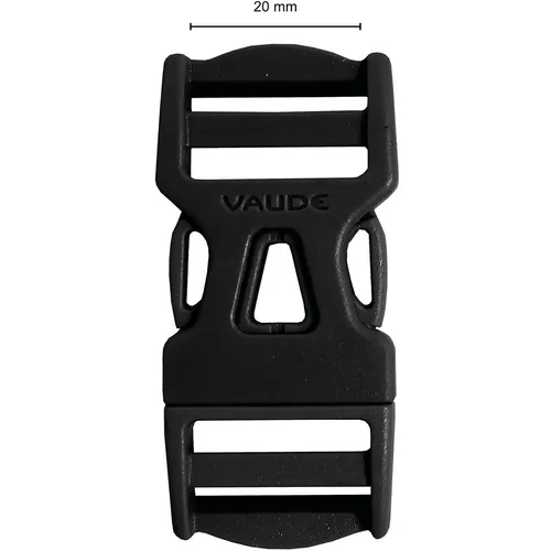 Vaude Steckschnalle 20mm Dual Adjust (Größe ONE SIZE, schwarz)