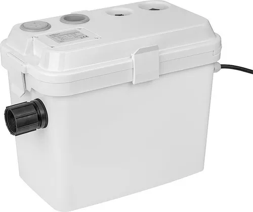 Schmutzwasserhebeanlage 400W mit Kohlefilter für WC und Waschbecken - Effiziente Schmutzwasserhebeanlage für Sanitärinstallationen, max. Förderhöhe 7,5 m, ideal für Abwasser ohne Fäkalien. Mit Aktivkohlefilter für geruchsneutrale Entsorgung.