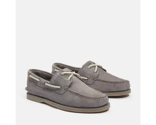 Timberland CLASSIC BOAT BOOT SHOE Bootsschuh grau 42 EU - Herren-Halbschuhe aus hochwertigem Better Leather, ideal für Segler. Bequemer Bootsschuh mit verstellbarer Schnürung und profiliertem Gummiprofil für optimalen Halt.