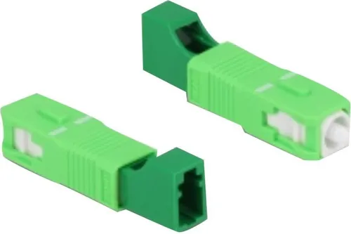 Delock LWL Hybrid Kupplung SC Simplex Stecker zu LC Simplex Buchse grün