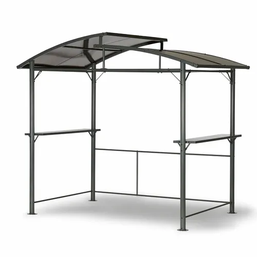Leco Profi-Grillpavillon XXL mit Polycarbonat-Dach - Gartenpavillons, großzügige Überdachung mit Polycarbonat-Dach für wettergeschütztes Grillvergnügen