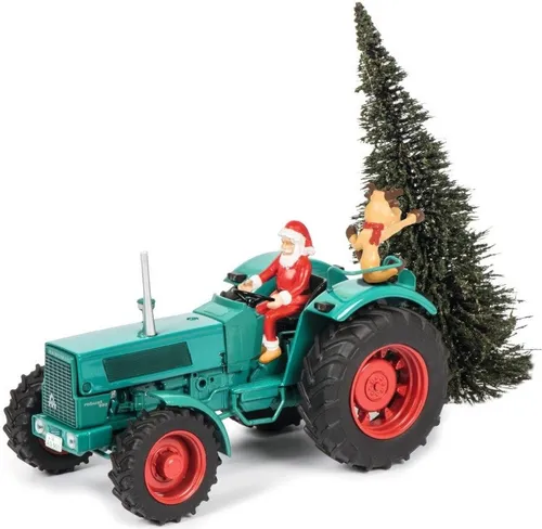 SCHUCO, HANOMAG mit Weihnachtsmann und Tanne, 1/32, SCH7802