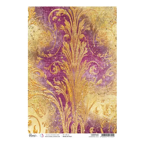 Ciao Bella Motiv Strohseide Ethereal Gold A4 28g/qm Bastelpapier Dekorpapier
