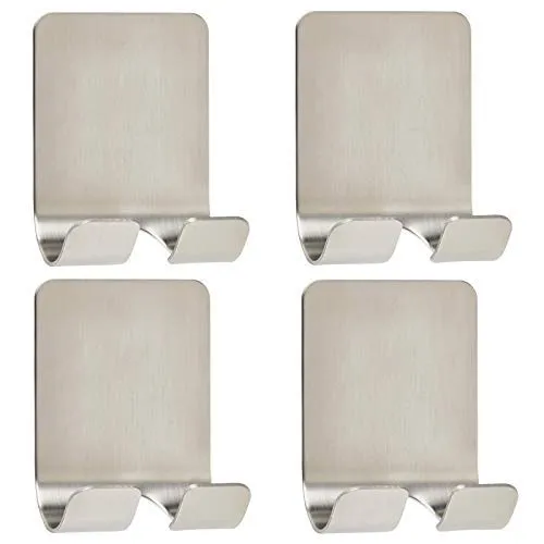 SOTECH 4 Stk. selbstklebende Handtuchhaken AGIS, ohne Bohren, Edelstahl rostfrei, für Küche & Bad Bademantelhaken Haken Wandhaken Handtuchhalter Kleiderhaken