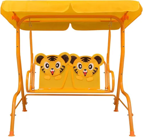 vidaXL Kinder-Hollywoodschaukel Gelb 115 x 75 x 110 cm von vidaXL