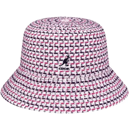 Kangol Fischerhut (1-St) - Eleganter Bucket für den Sommer - Fischerhüte mit dreifarbigen Muster, leichtes Tragegefühl und Stretch-Futterband für optimalen Sitz - der perfekte Begleiter für sonnige Tage.