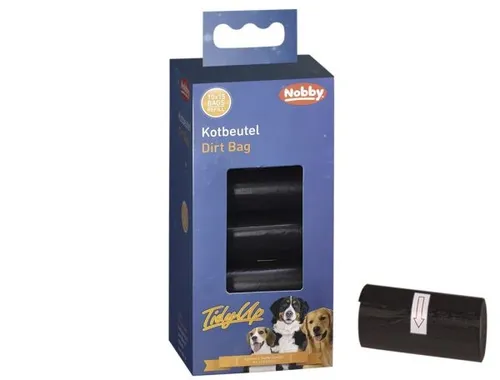 Nobby TidyUp Kotbeutel schwarz Vorratspack 10 Rollen á 15 Beutel Zubehör