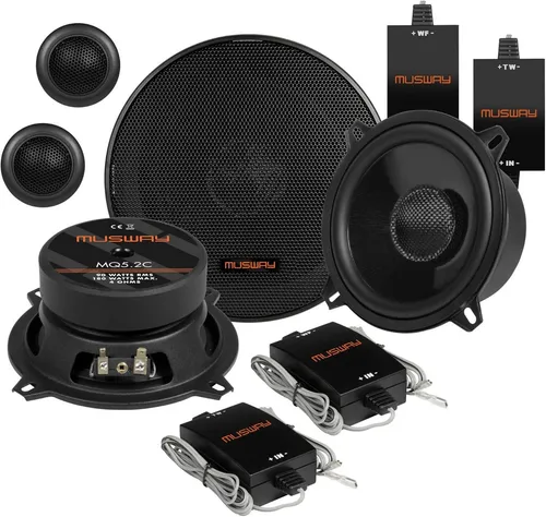 MQ-5.2C 2-Wege Komponenten-System - Car-HiFi-Lautsprecher mit 90 Watt RMS, hochwertigen Polypropylen-Graphit-Membranen und separaten Frequenzweichen für beeindruckenden Klang.