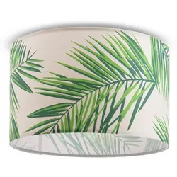 Moderne Deckenlampe Urban-Jungle mit E27-Fassung - Stylische Deckenlampe für den Esstisch oder Wohnbereich im angesagten Urban-Jungle-Design. Mit hochwertigem Stoffschirm und einfacher Montage durch Klettverschluss.